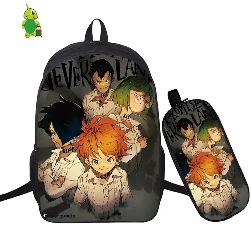 5 Mochila обещанного Neverland рюкзак 2 шт./компл. школьная сумка для девочек-подростков; для мальчиков и девочек с героями аниме Карандаш Чехол для ноутбука, дорожная сумка через плечо - Цвет: 5