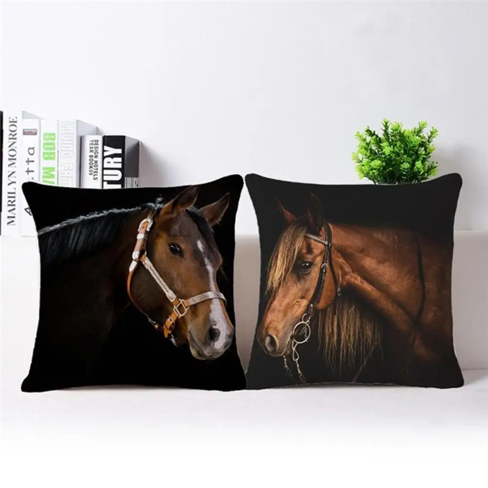 

Fashion Animal Horse Pattern Pillow Case Cover Cushion Throw Pillowcase