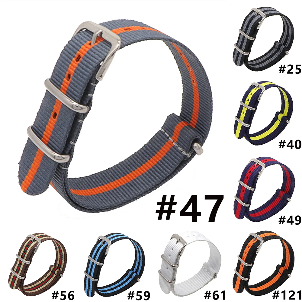 

For Nato Nylon Watch Strap Watchbands Belt Metal Buckle Army Sport Watchband Mens 24mm Relojes Hombre 2018