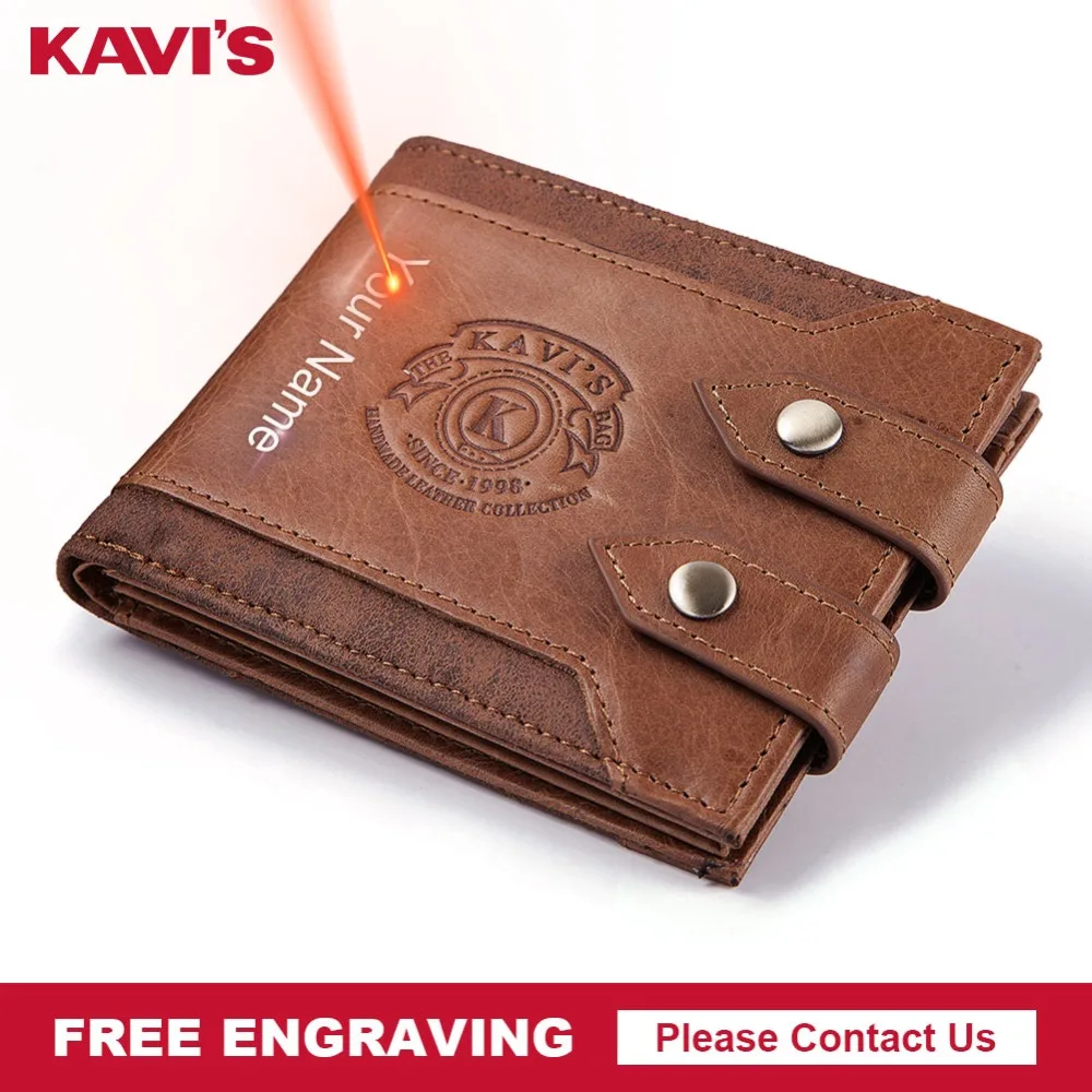 KAVIS,, высококачественный мужской кошелек из натуральной кожи, кошелек для монет, маленький кошелек, портфель для мужчин, держатель для карт