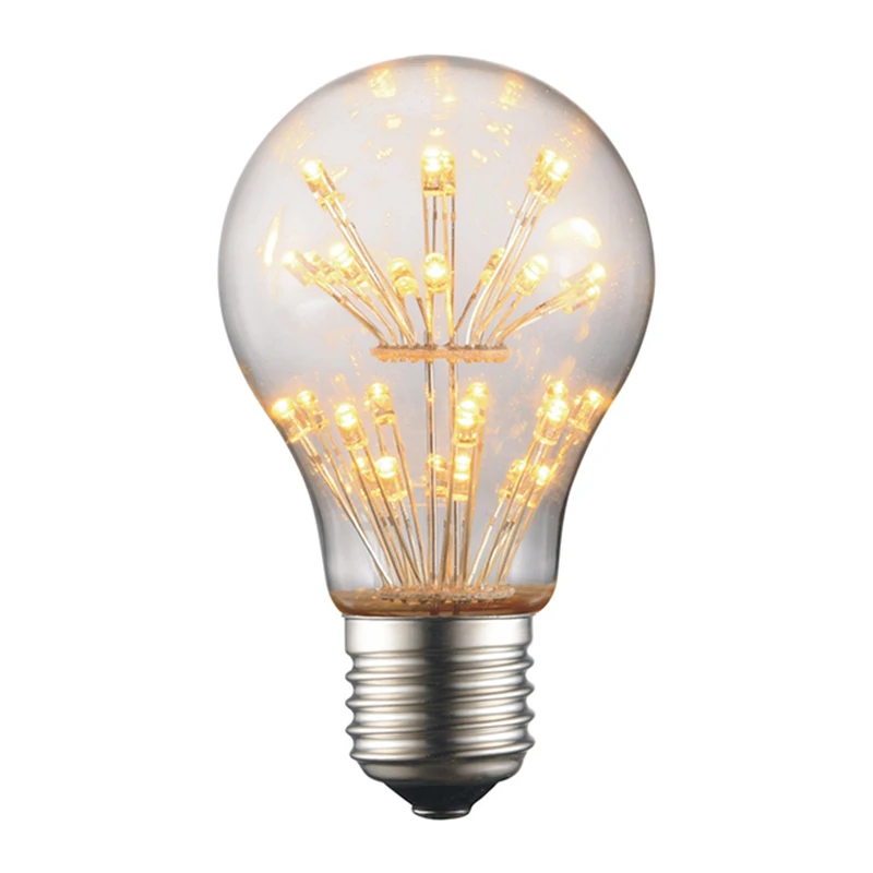Легко античный Эдисон свет лампы накаливания A60 220 В E27 3 Вт Вольфрам ламп накаливания Ретро вечерние освещения Decor