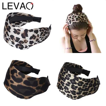

LEVAO New Fashion Wide-brimmed Leopard Women's Hair Band Print Headband Girls Hair Accessories Teeth Non-slip Hair Loop For Lady