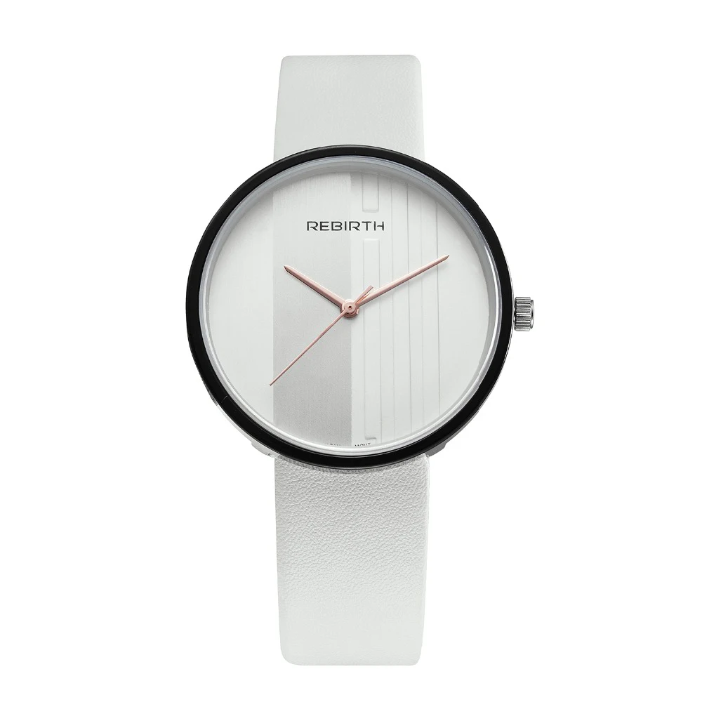 

REBIRTH Lovers Men Women Watches Mens Watches Ladies Casual Top Brand Luxury Quartz Leather Strap Clock Male Clocks Wristwatch