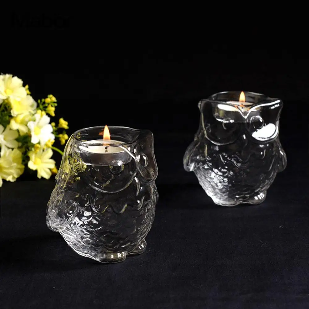 Романтическая Сова Форма подсвечник с свеча украшение дома AU