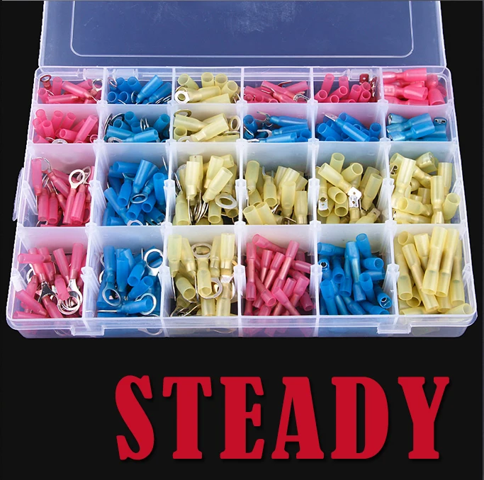 

480PCS Insulated Heat Shrink Electrical Connectors /Rings /Male And Female Quick Disconnects with waterproof function