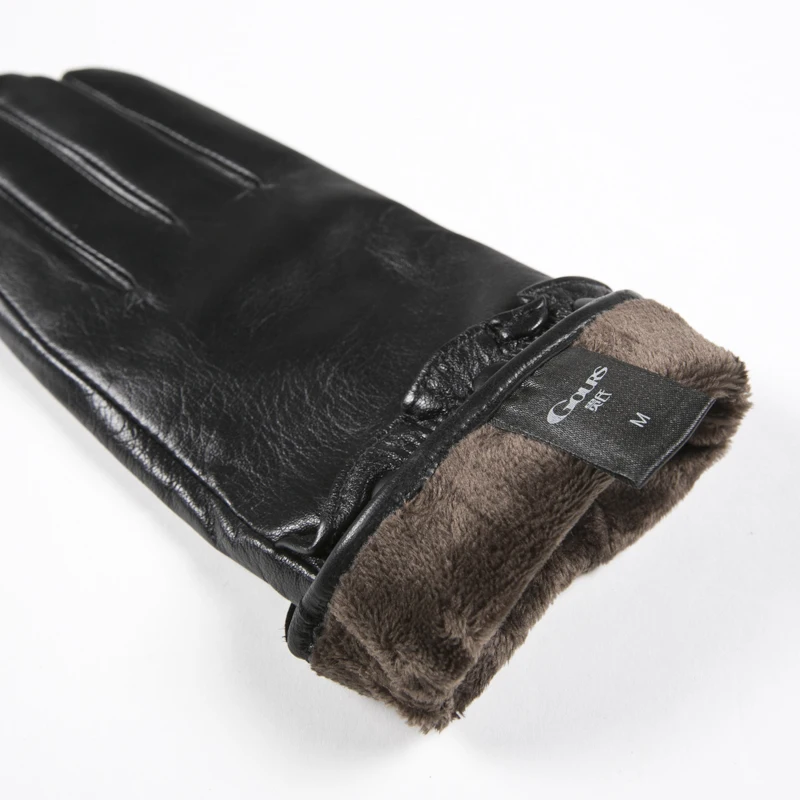 Magelier Для женщин из натуральной кожи перчатки высокое качество женские черные модные брендовые козьей перчатки теплые зимние Новое поступление STL034