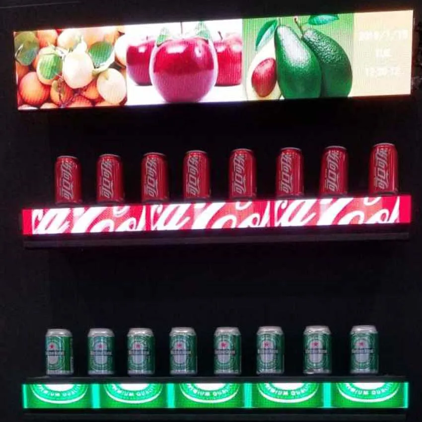 

HD p1.25 COB signage LED video screen indoor led shelf display screen