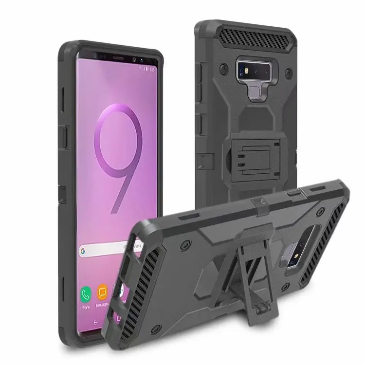 

Shell & Holster Case Super Slim Shell Case w/Built-In Kickstand + Swivel Belt Clip Holster For Samsung Galaxy Note 9