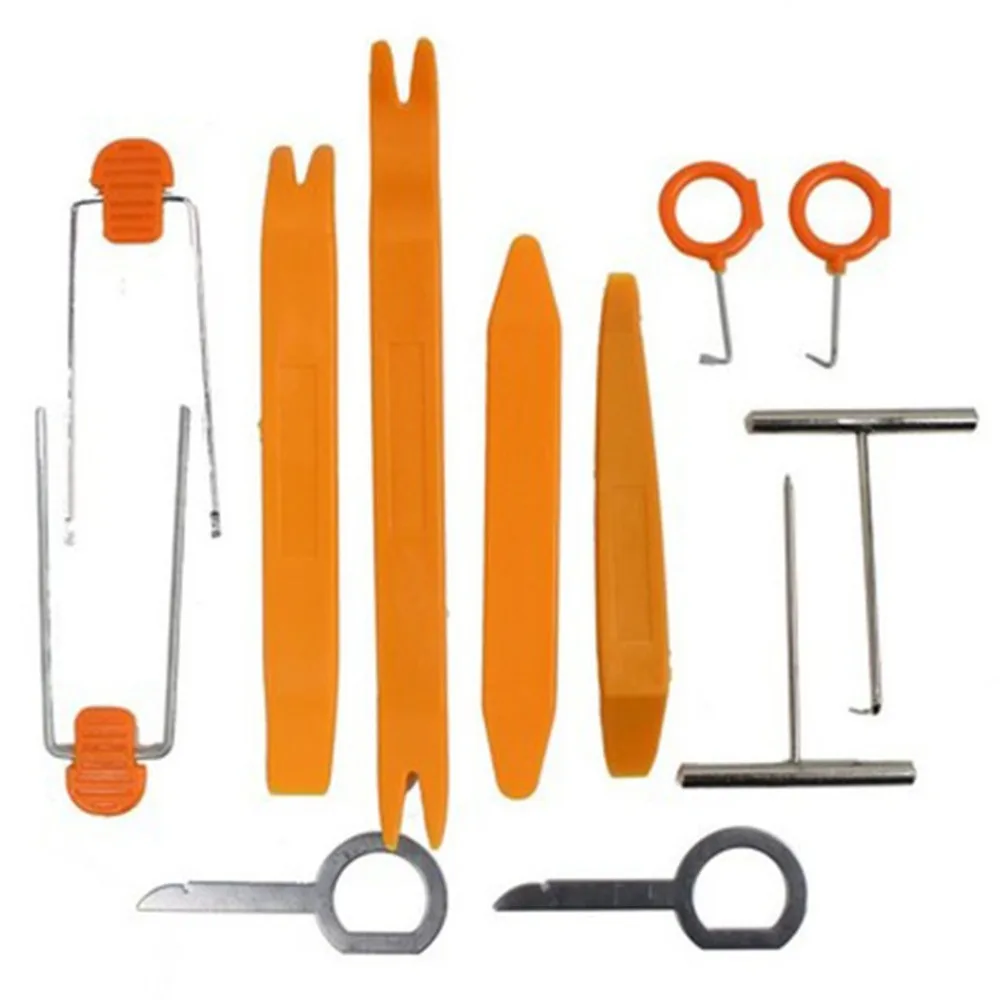 

Car Radio Stereo Dash Removal Install Tools Auto Door Clip Panel Trim Removal Tool Kits Plastic Seesaw Conversion Tool 12 pcs