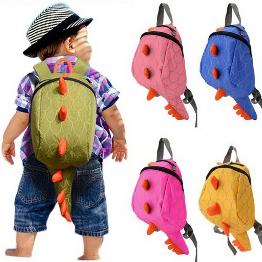 Kids Kindergarten Cute Cartoon Animal Tail Backpack Child Dinosaur Mini