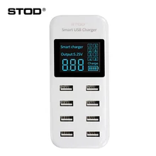 STOD Smart USB зарядное устройство светодиодный дисплей 8 портов 40 Вт Быстрая зарядка для iPhone iPad samsung huawei Nexus zte Xiaomi Oneplus адаптер переменного тока