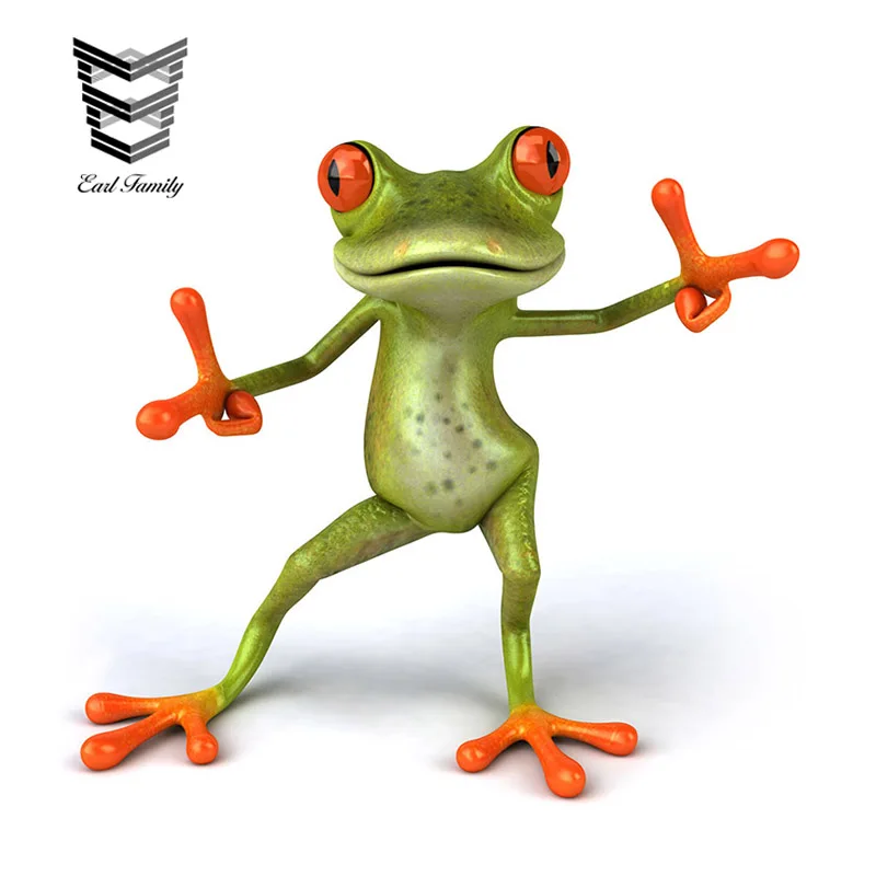

EARLFAMILY 13cm X 12.4cm Funny 3D Cartoon Colorful Frogs Car Stickers Decal Vinyl Cover Body Car Styling Motorcycle Accessories