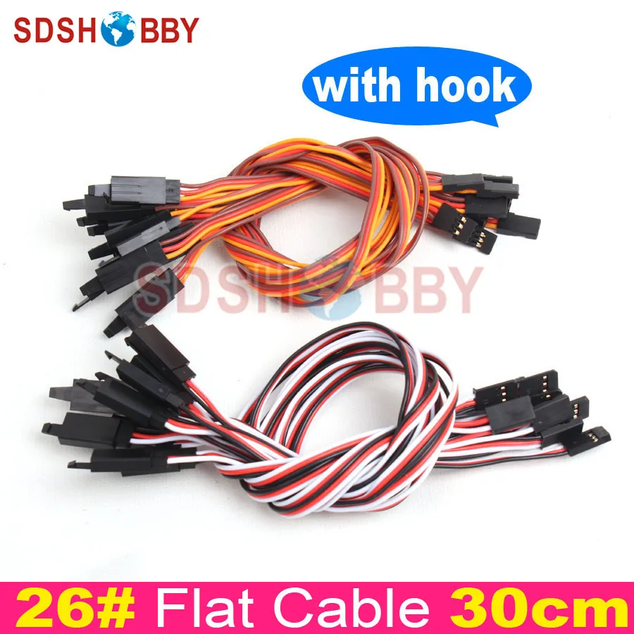 10pcs* 26 26AWG Futaba JR Flat Extension Cable/ Flat Extension Lead