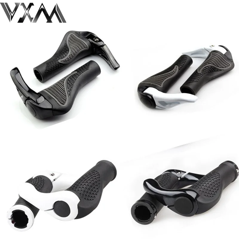 

VXM Bicycle Handlebar Grips Rubber & Aluminum MTB Bike Lockable Handlegrip Bicycle Handlebar Push On Soft Grips Bicycle Parts