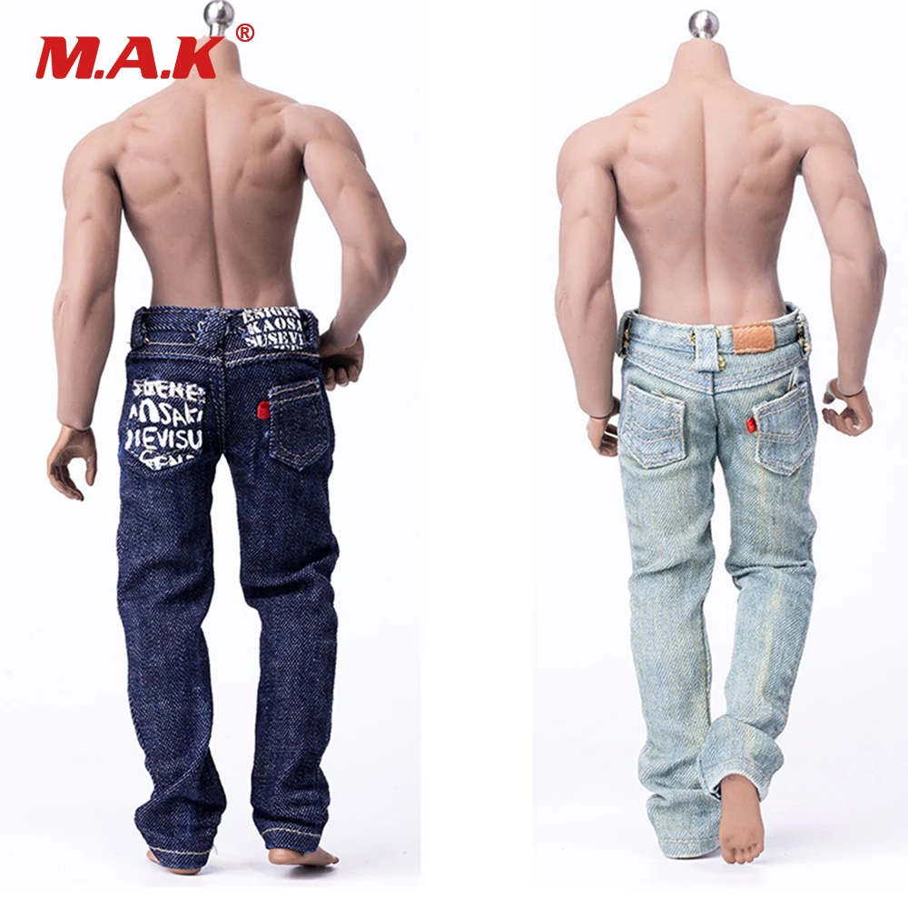 Details about   1/6 Scale Male Denim Jeans Trousers Clothes Fits for 12in Figures Parts