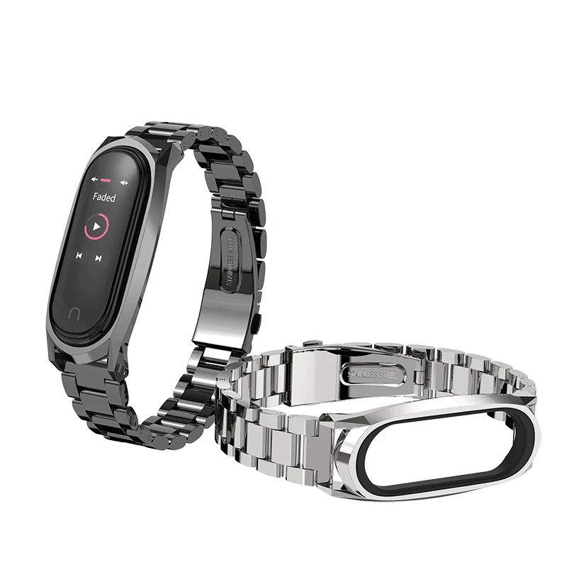 Mi jobs mi Band 4 3 ремешок металлический ремешок из нержавеющей стали для Xiaomi mi Band 4 3 браслеты mi Band 4 3 ремешок mi Band 4 3 браслет