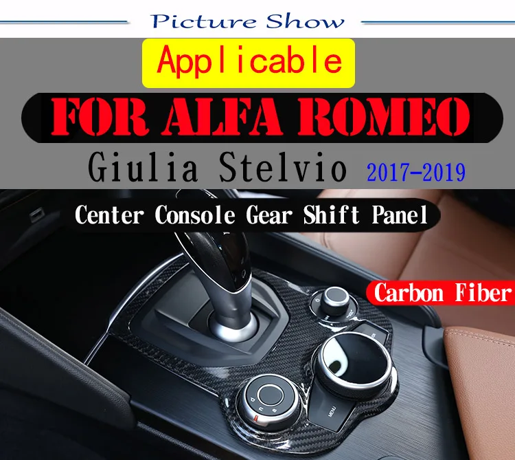 Настоящее углеродное волокно для Alfa Romeo Giulia Stelvio- Автомобильная центральная консоль для салона переключения передач Панель крышка отделка авто аксессуар