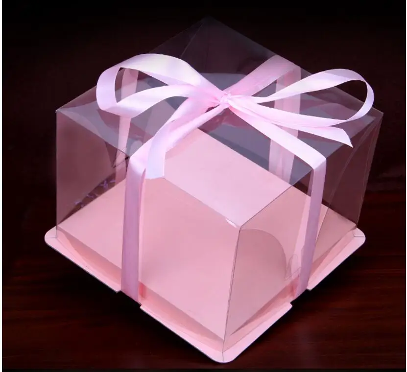 10count Clear Plastic Bakery transparent Cake Box 6inch 21 ... 10count Clear Plastic Bakery transparent Cake Box 6inch 21 ...