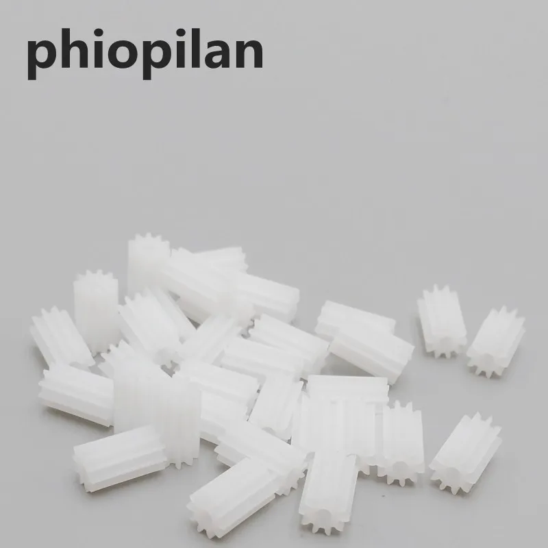 PHIOPILAN 10-2a 0,5 Модуль 10 T 2A 10 зубчатое пластиковое колесо шпоры для двигателя, редуктор двигателя, подходит для вала 2 мм