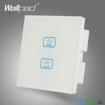 

Smart Home Wallpad White 110-250V Glass Switch 2 Gang Curtain 2 Way Wireless Remote Controller Submain Window Blind Switch