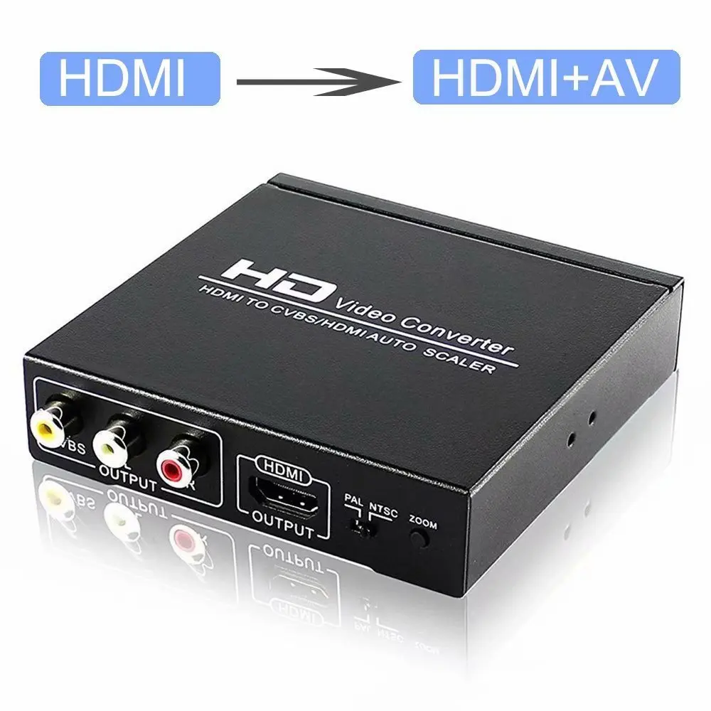 HDMI Converter HDMI to HDMI+AV CVBS RCA 1080P For STB DVD PS2 PS3 PSP