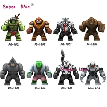 Único Grande Tamanho Infinito Guerra Super Herói Avengers Hulk Clayface Juggernaut Anti-Veneno Venom Wolverine Figura Blocos de Construção de Brinquedos
