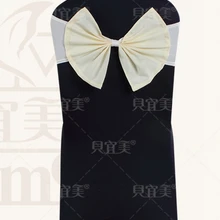 Цвет слоновой кости стул створки бабочка стиль галстук-бабочка лайкра створки украшение для свадебного банкета стулья спандекс пояс