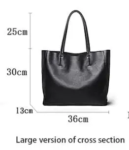 NMD сумки на плечо из натуральной кожи для женщин, роскошные сумки, женские сумки, дизайнерские модные большие мягкие сумки-тоуты - Цвет: black big