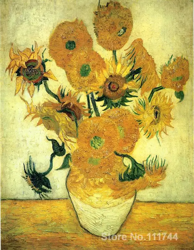 

Modern art Still Life Vase with Fourteen Sunflowers by Vincent Van Gogh paintings for living room Hand painted High quality