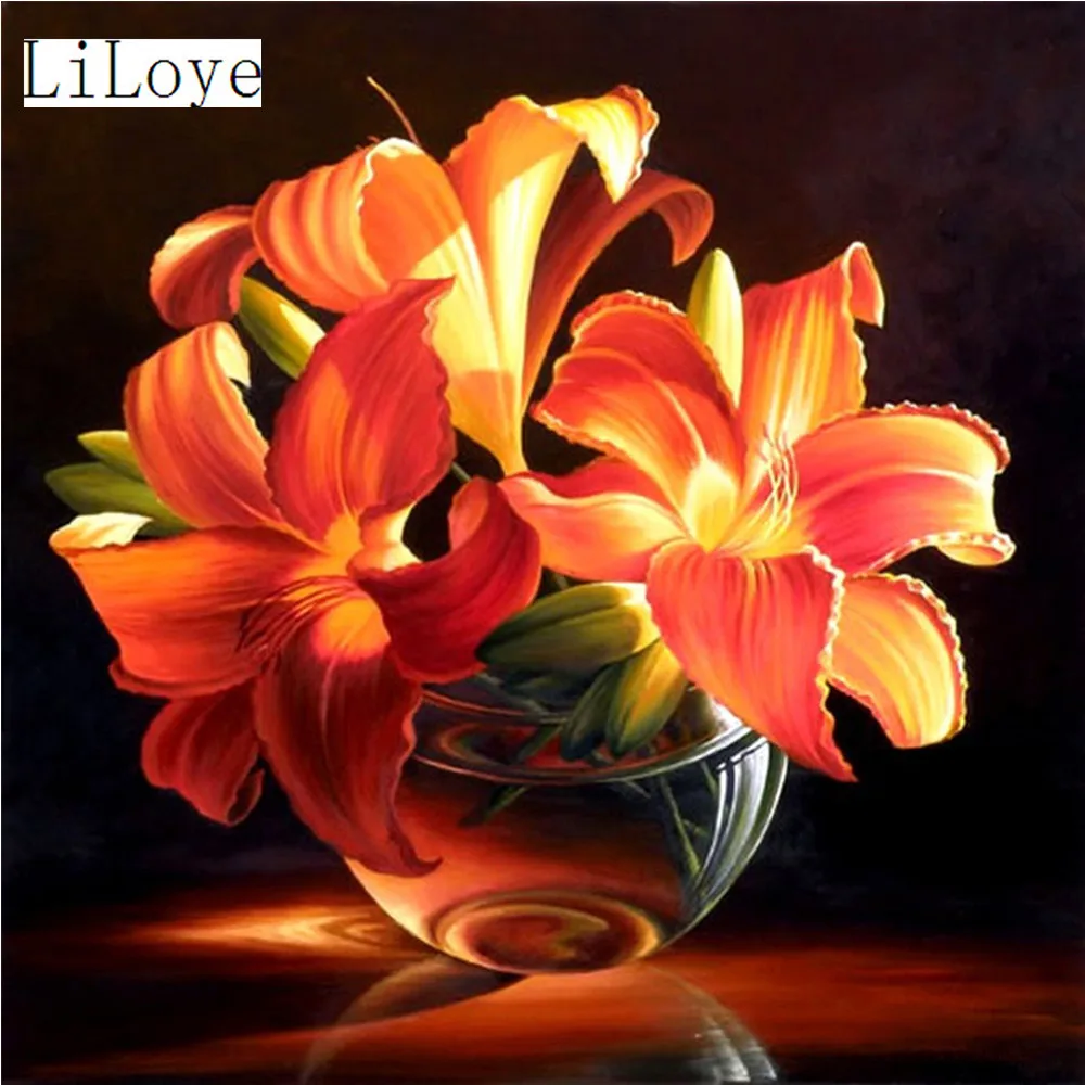 Алмазная мозаика LI LOYE Hemerocallis для творчества алмазная живопись Набор вышивка