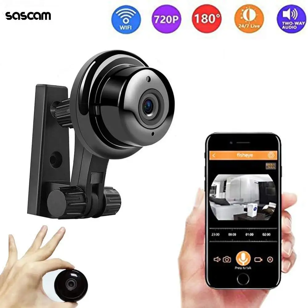 

180 Degree Panoramic Mini WiFi Camera Wireless IP CCTV Remote View for Home Security
