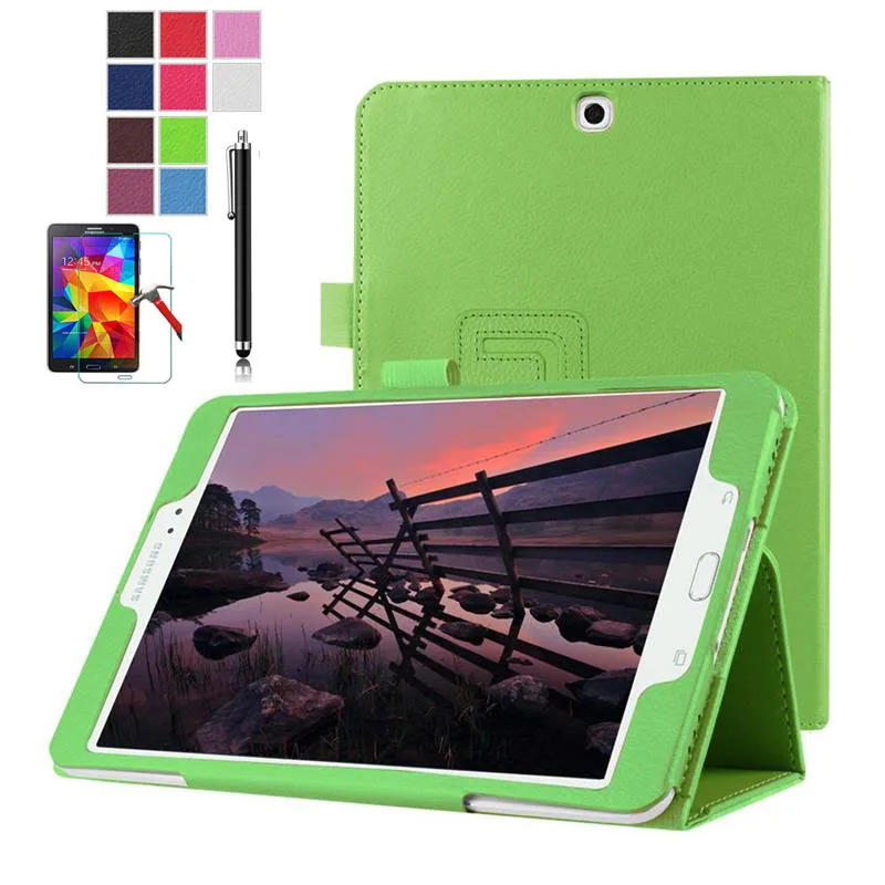 

XSKEMP Pu Leather 360 Rotating Smart Stand Tablet Case For Samsung Galaxy Tab S2 9.7" T810 T815 Tempered Glass Screen Protector