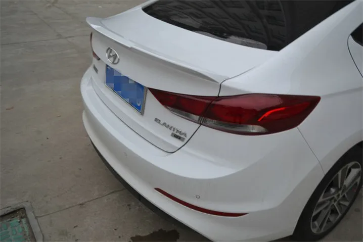 Для hyundai Elantra Спойлер ABS Материал заднее крыло праймер цвет задний спойлер для hyundai Elantra спойлер 2012