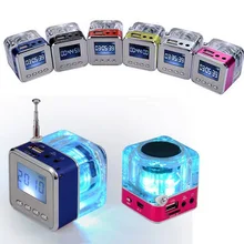 The Multifunctional Digital display Speaker LED Clock MP3 4 Player TF USB Mini Portable FM Radio
