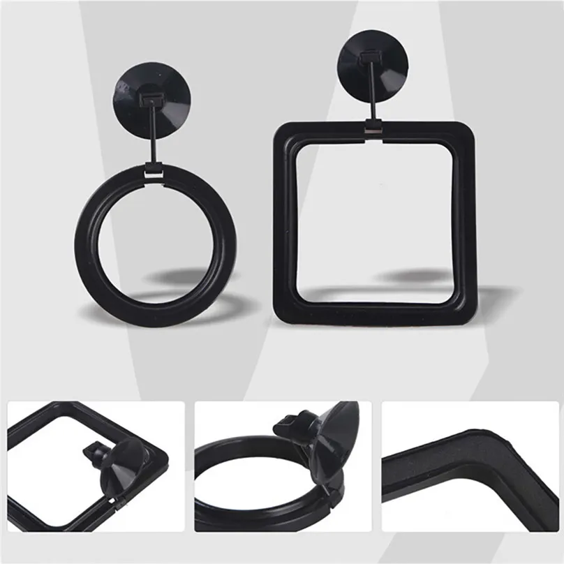 Hot sale Feeding Ring Aquarium Fish Tank Station Floating Food Tary Feeder Square Circle convenient #25j10 (1)