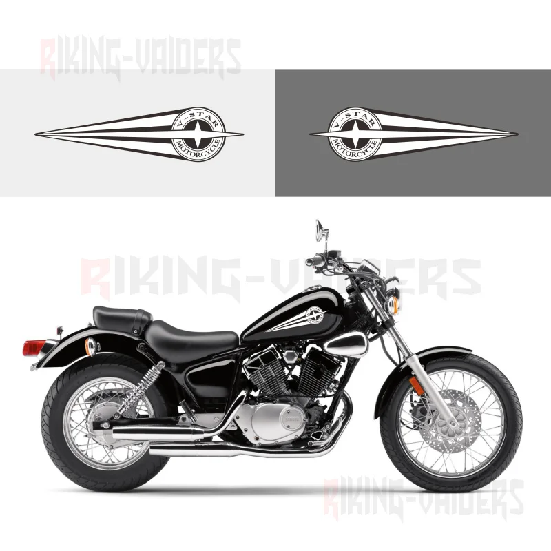 Krzyż gwiazda naklejki Vinyl kalkomania naklejka dla Yamaha Vstar V gwiazda XV250 XVS650 XVS1300 XVS1100 Route 66|Kalkomania i naklejki| - AliExpress