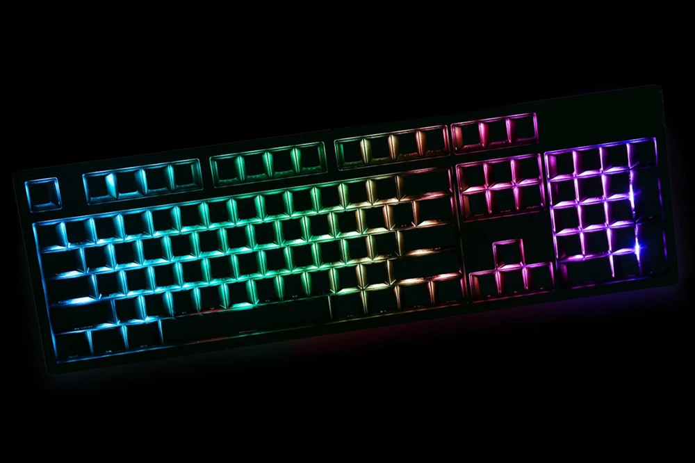 Петля вишня PBT Doubleshot Sidelit Keycap набор черный белый цвет Верхняя передняя сторона шрифт для 87 104 tkl ansi 108 ansi Вишневый профиль