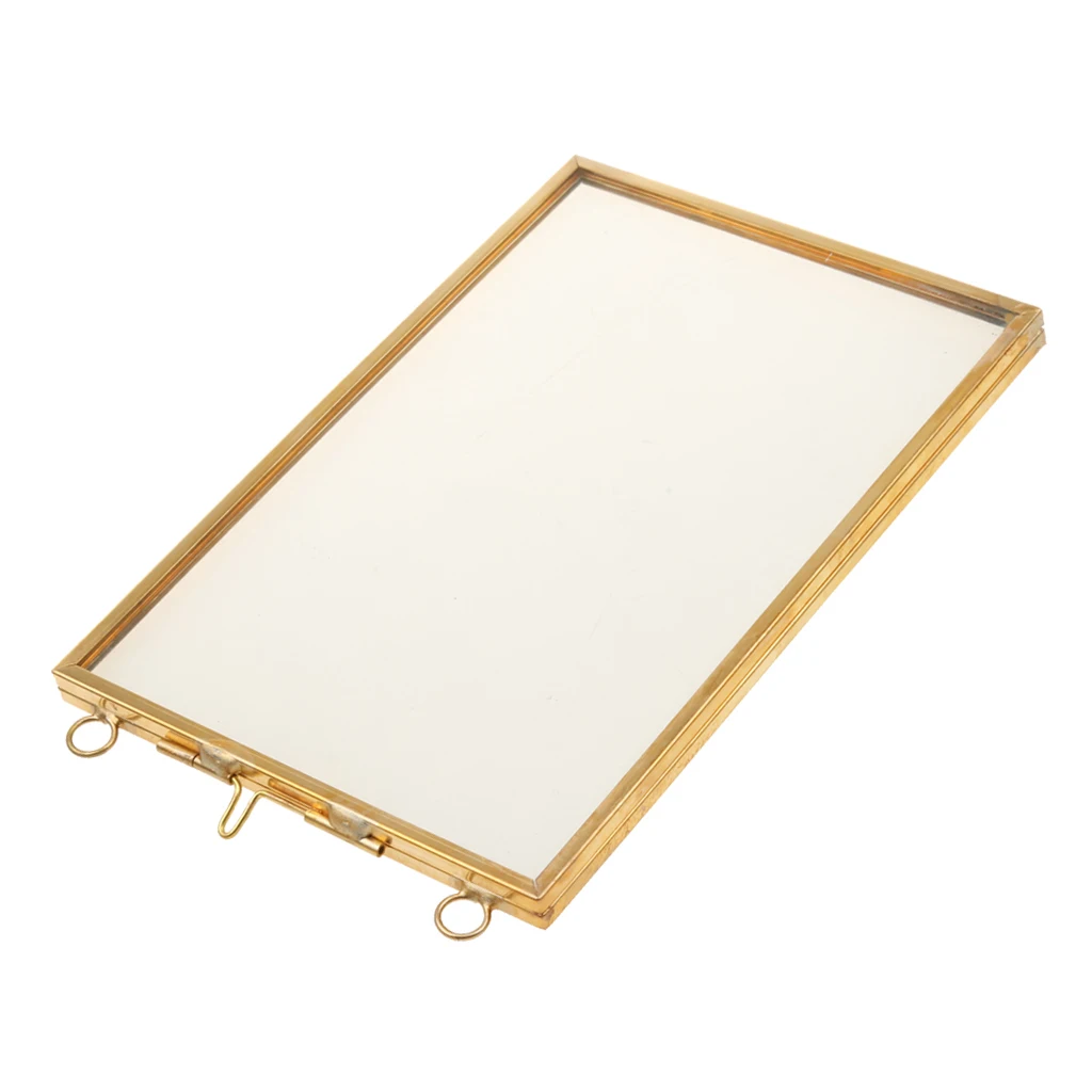 4 x 6 Inches Glass Photo Frame, Double Sided Clear Photo Frames for DIY Feathers or Pressed Leaves, Flowers Sample Gift