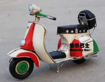 

Motorcycle Model Handmade Iron Sheet Model 1:12 Classic VESPA 1955 Mix Color Retro Metal Piaggio Scooter Decoration