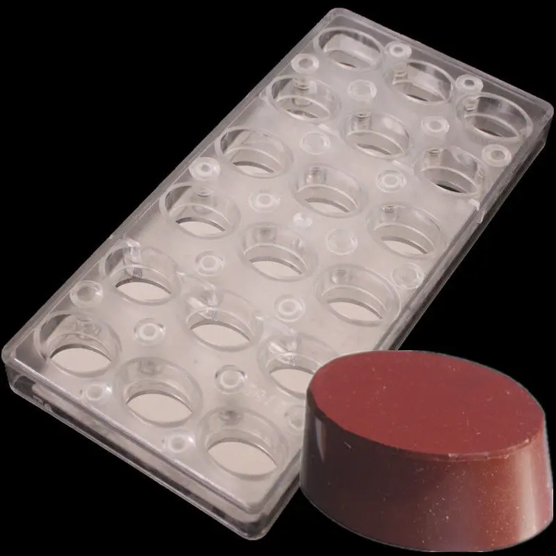 Buy 18 Cups Oval Shaped Polycarbonate Chocolate Mold DIY Transfer