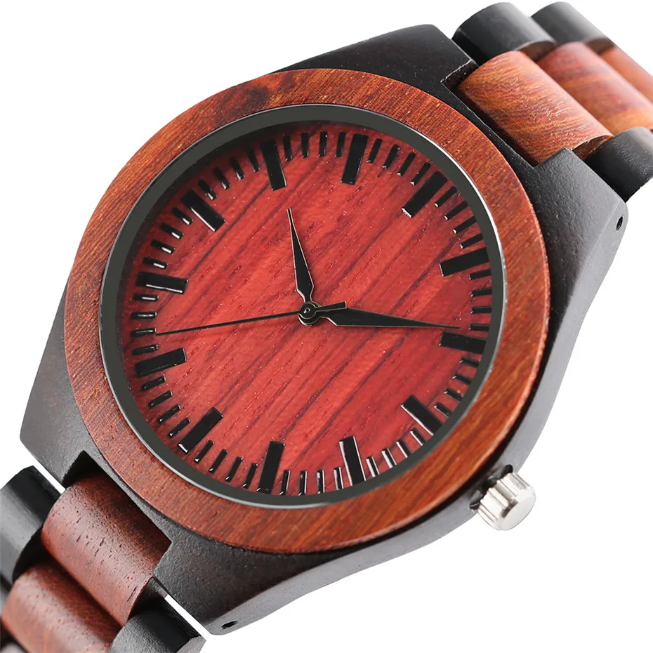 YISUYA 2017 New Arrival Mens Wood Watch Quartz Red Walnut Wooden Bamboo Watch Luxury Casual Quartz Sport Watches Relojes Hombre Montre Homme  (9)