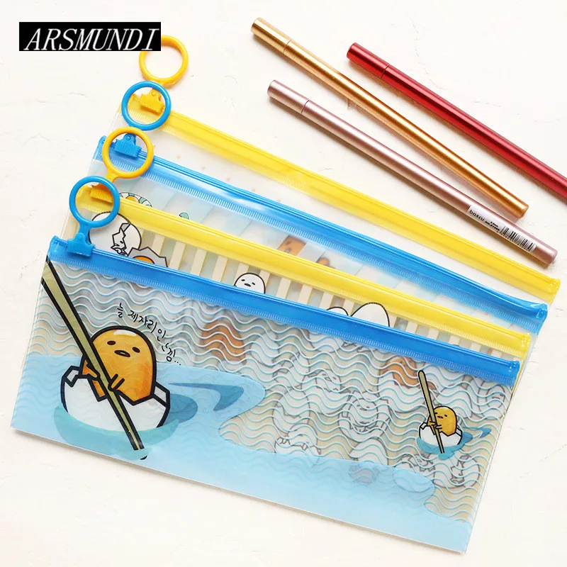 

Cute Cartoon Gudetama Transparent Pencil Case School Supplies Kawaii Pen Case Stationery Pencilcase Pencil Bag Pencil Box