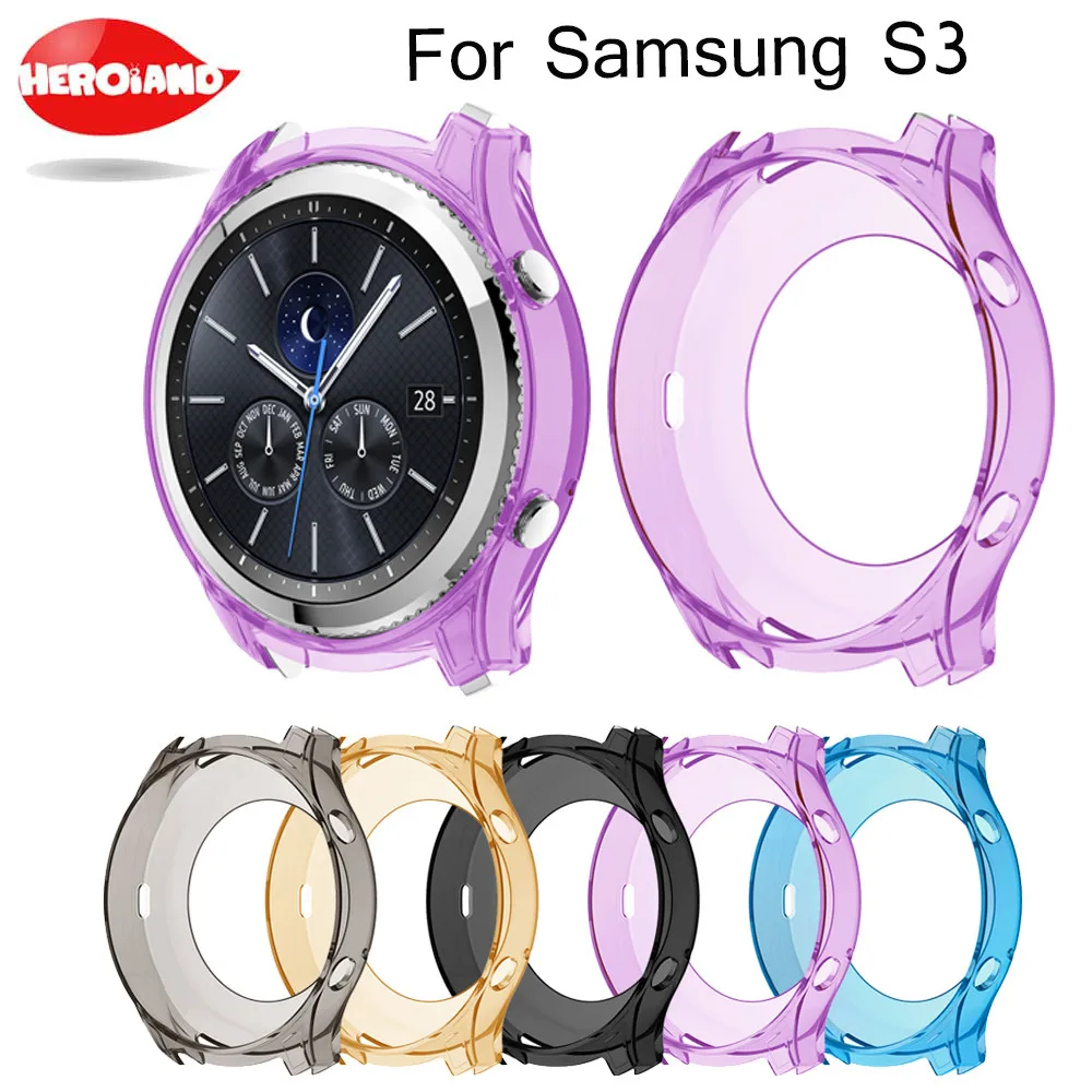 Силиконовый цветной защитный чехол для Galaxy Gear S3 классические Смарт-часы мягкий