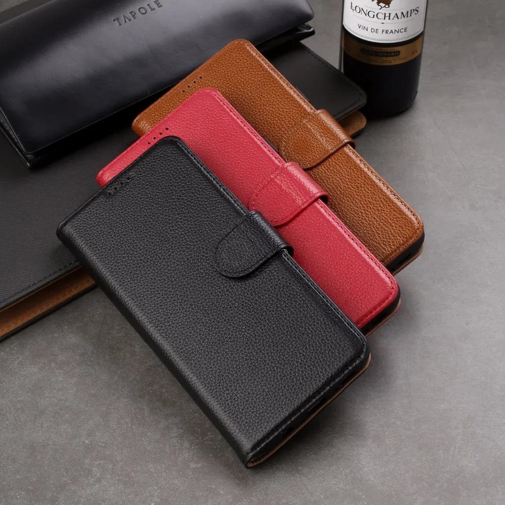 Buy Women Lady S9Plus cellphone wallet case Genuine Leather mobile phone cases