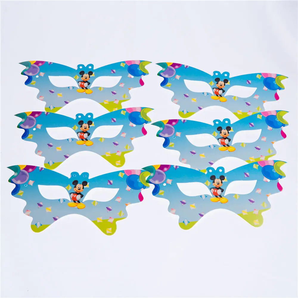

Mickey theme mask birthday party cartoon animal theme Mickey Mouse party dress up upper half face mask