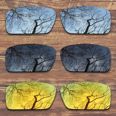Black.Silver.Gold ToughAsNails поляризованные Сменные линзы для солнцезащитных очков Оукли столовой 2006-несколько вариантов - Цвет линз: Black.Silver.Gold
