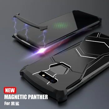 

R-just Luxury Magnetic Panther Aluminum Metal Bumper Shockproof Protection Case For Xiaomi MI 9 Black Shark 1 BlacksharK Cover