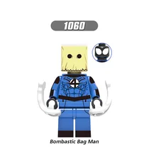 Одиночная распродажа LegoINGlys, фигурки супергероев Веном, Человек-паук, Bombastic Bag Man, строительные блоки, игрушки для детей, подарки для мальчиков, X0231