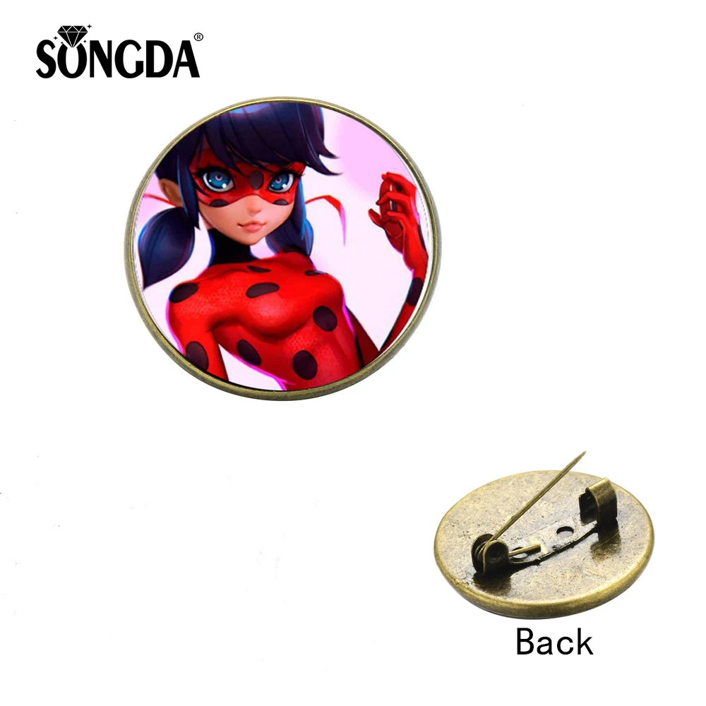 Buy SONGDA Anime Printing Miraculous Ladybug Brooch