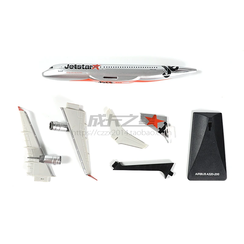 Игрушечная модель самолета Jetstar 1: 200 Airbus A320 пластиковая Сборная модель самолета 19 см